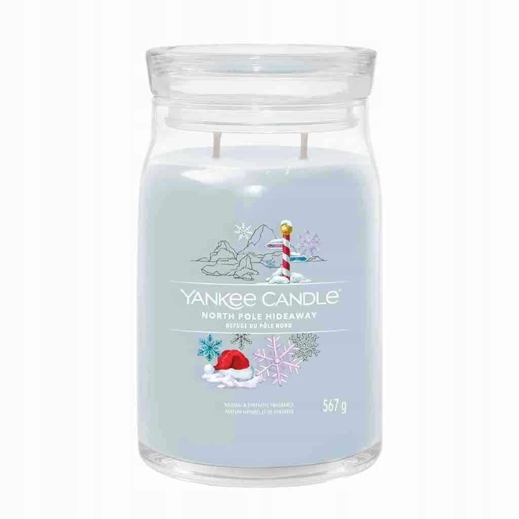 Yankee Candle vonná svíčka Signature ve skle velká North Pole Hideaway 567g