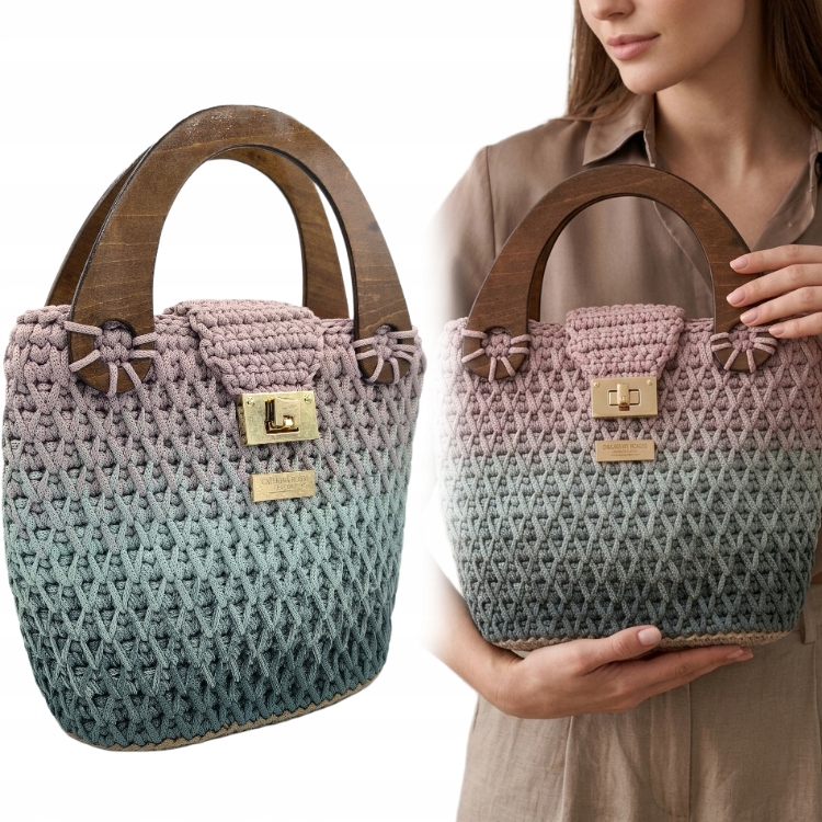 Kabelka Handmade Ombre Ruční práce