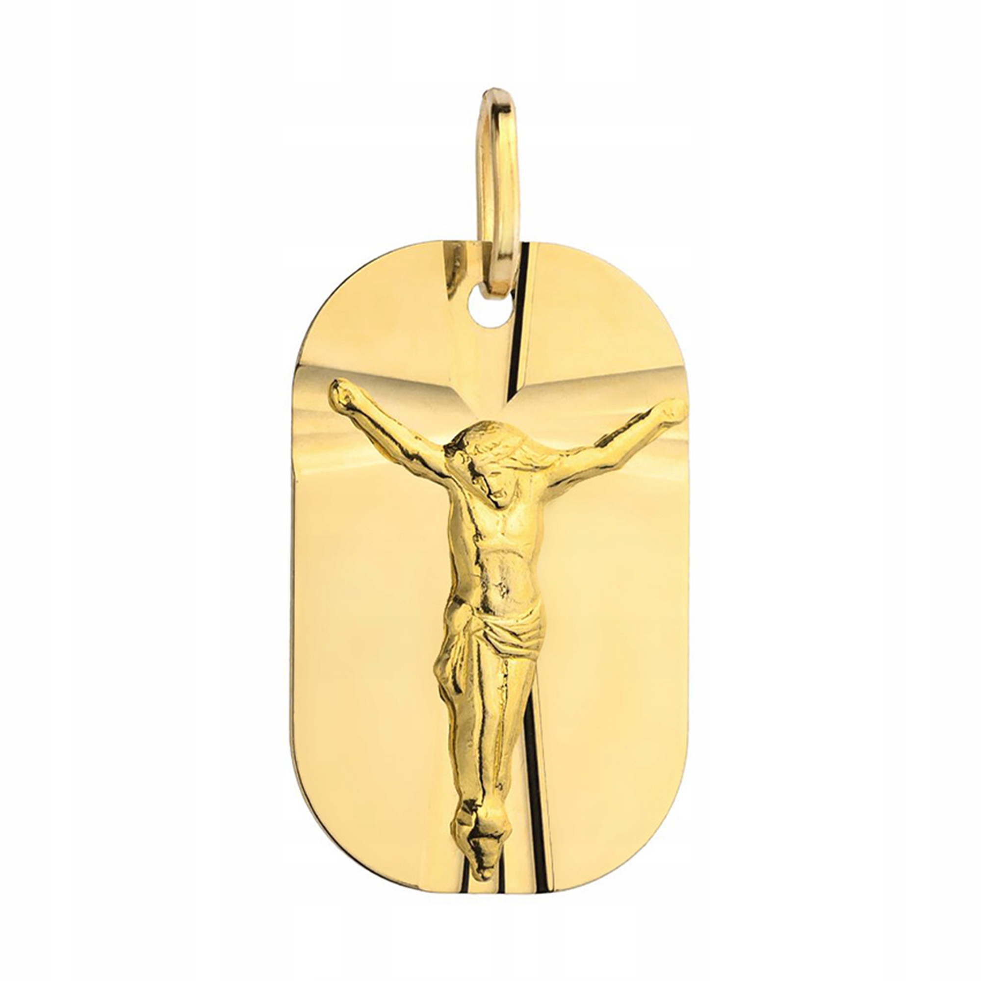 Zlatý Medailonek 585 Ježíš Na Kříži Svaté Přijímání Křest
