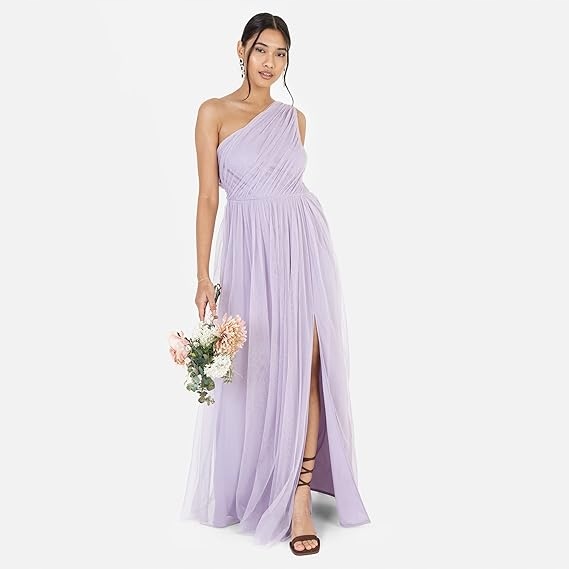 Anaya S Láskou, Levandulové Šaty Na Jedno Rameno 36 6EA