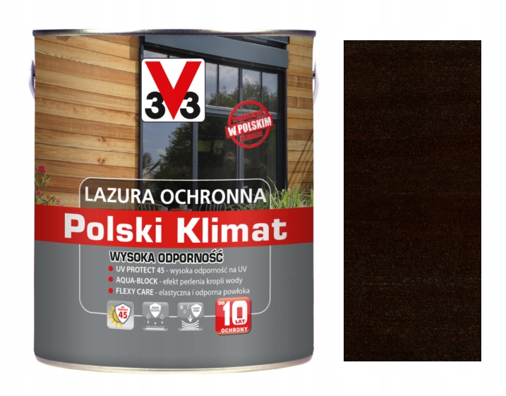 V33 Lazura Ochronna Polski Klimat 10 Lat 5L Palisander 3V3