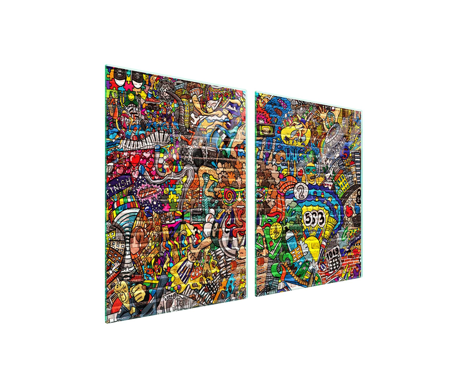 7v1 skleněná ochranná deska na sporák 2x45x52 Pop Art