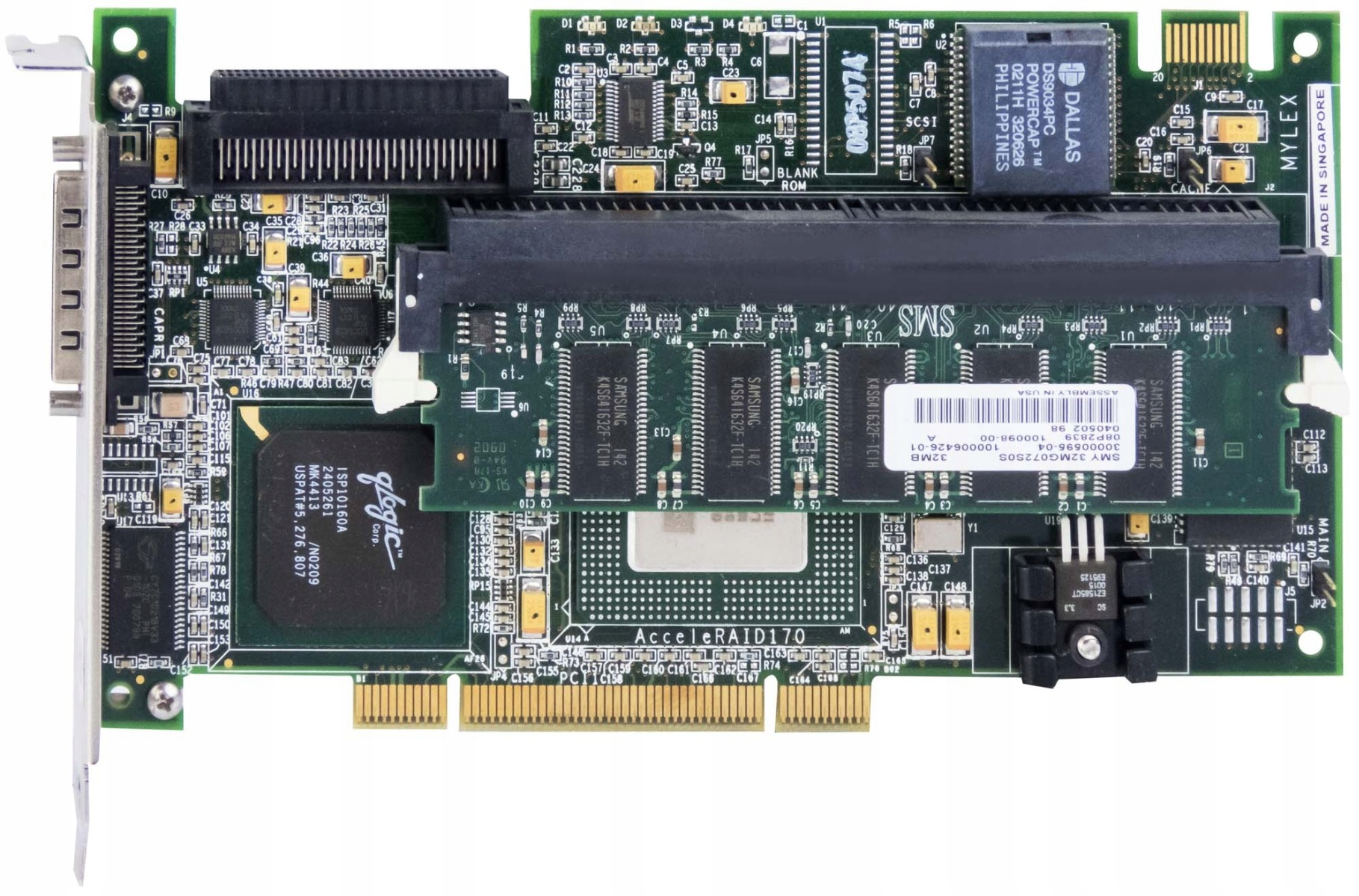 Mylex 08P4142 Acceleraid 170 U160 Scsi řadič, 32MB, Pci