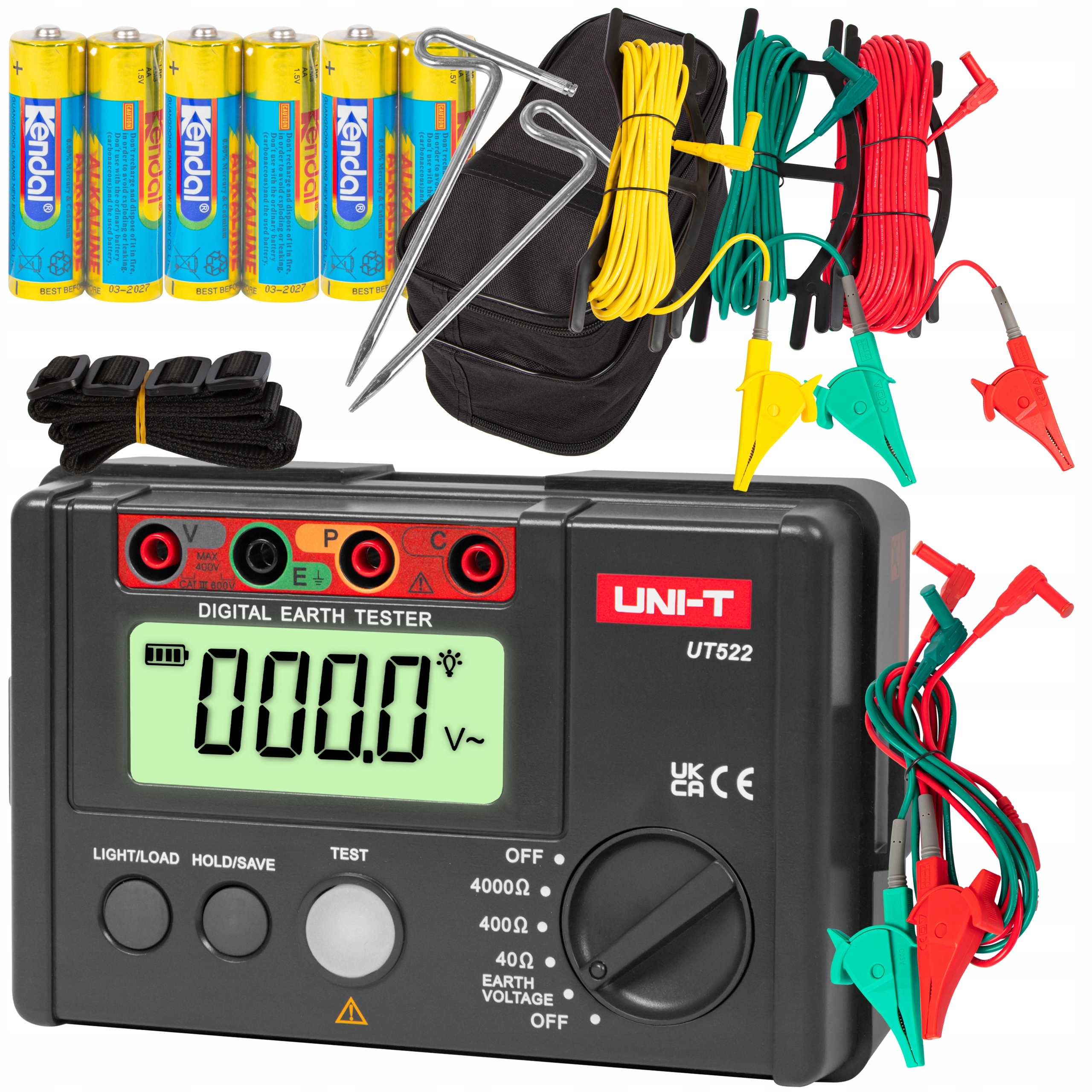 Profesionálny Merač Uni-T UT522 Tester Odporu Uzemnenia Sada