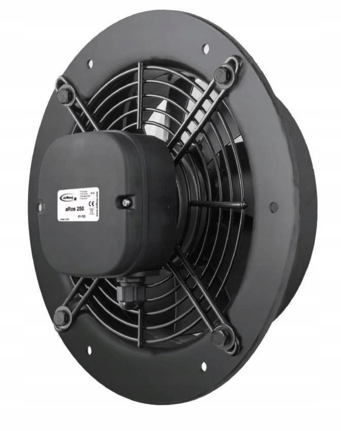 Priemyselný kovový okrúhly nástenný ventilátor 55 W fi 200 mm airRoxy