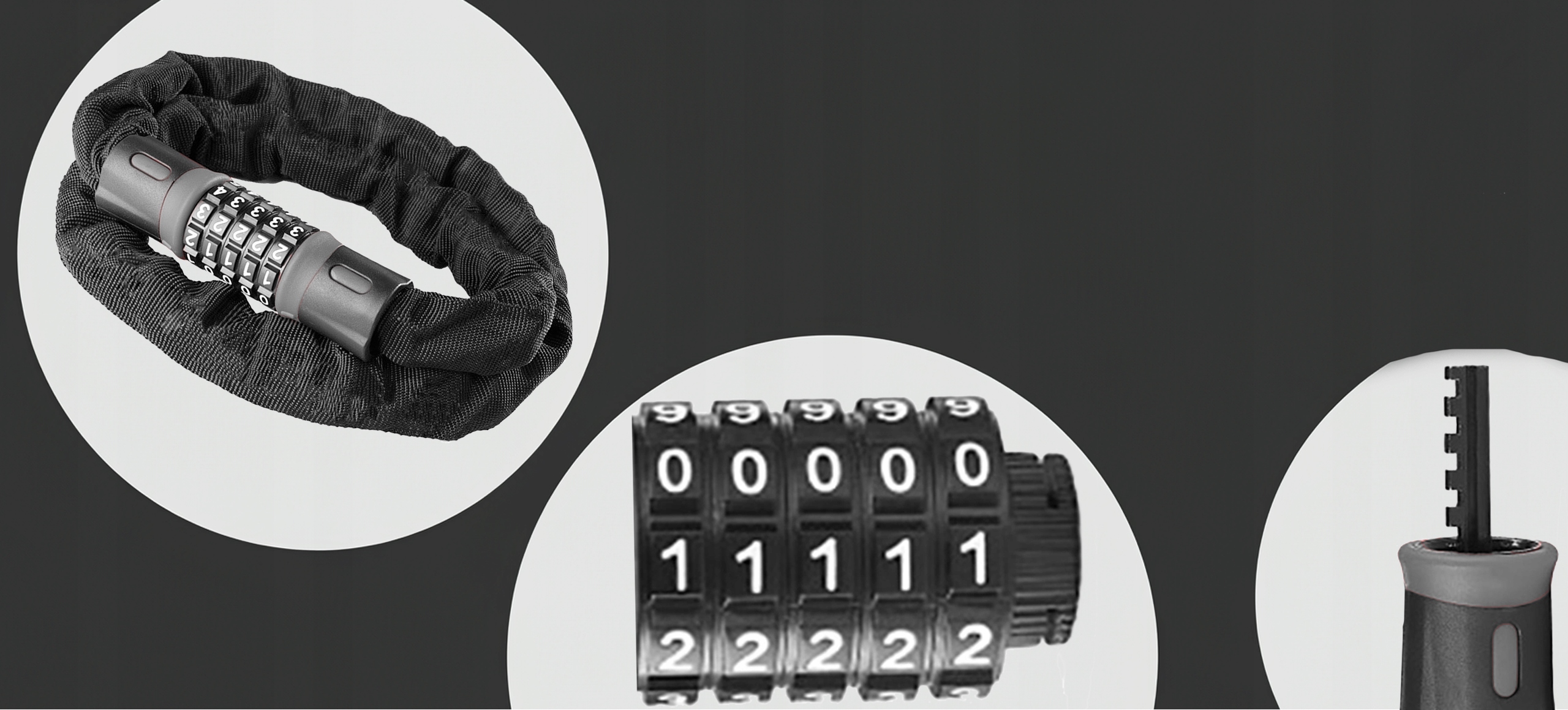 BLOKADA ROWEROWA DO ROWERU ZAPIĘCIE ROWEROWE NA SZYFR KOD ŁAŃCUCH 90cm Stan opakowania oryginalne