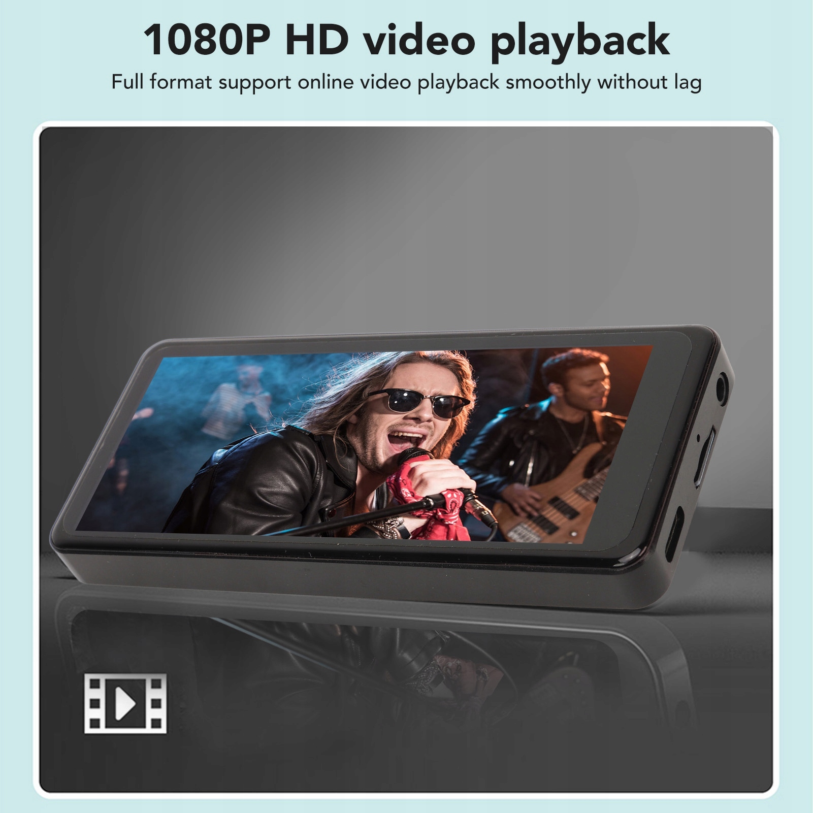 ODTWARZACZ MP4/MP3/WMA/WAV/OGG/FLAC/APE EKRAN HD 16GB BLUETOOTH HIFI RADIO Zasilanie akumulatorowe