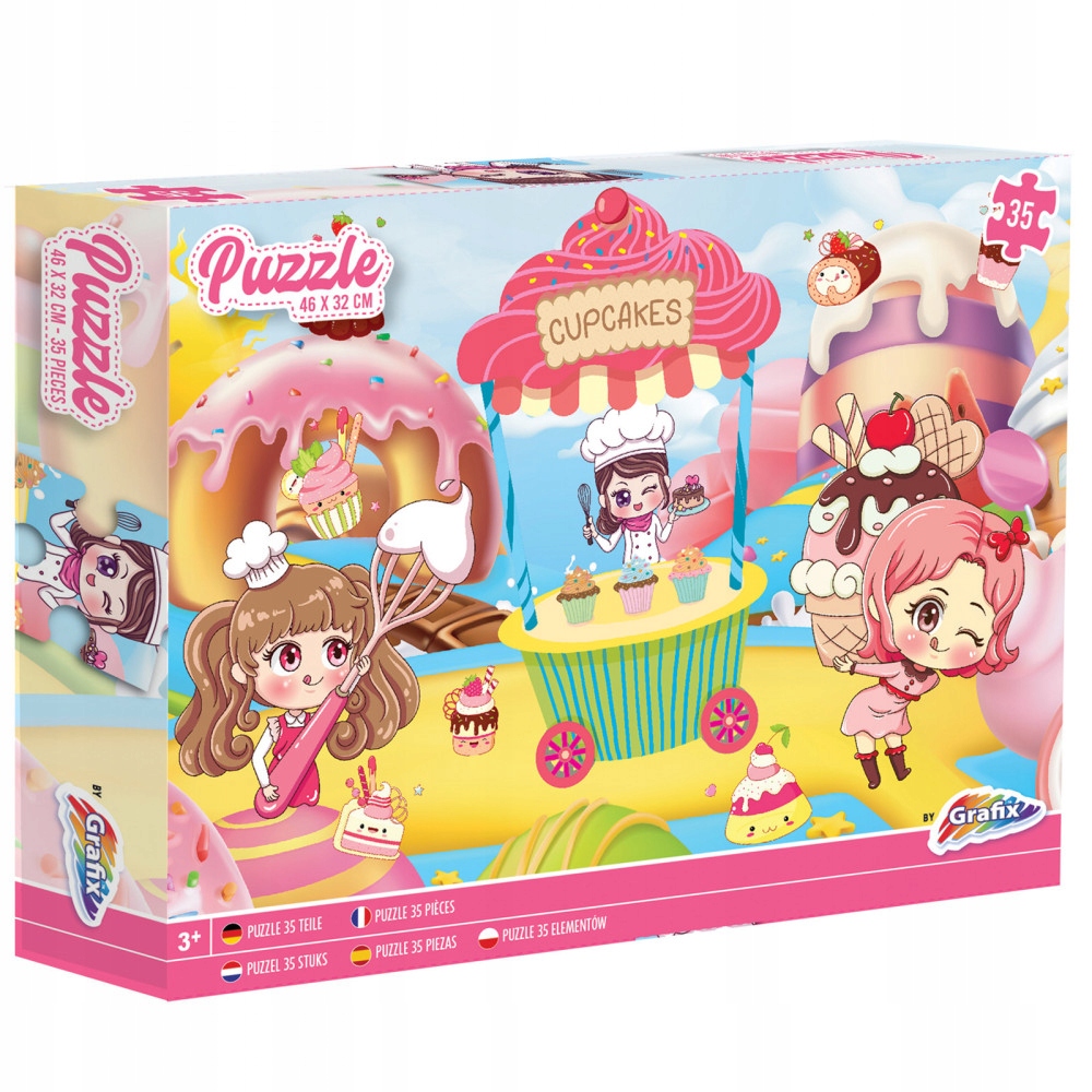 

Grafix Puzzle 3+ Cupcakes 46 x 32cm 35 elementów