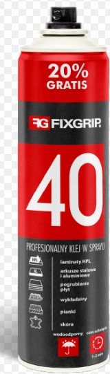 Klej Spray 600ml Fixgrip 40 Do Podsufitówki Boczki Spray Profesjonalny