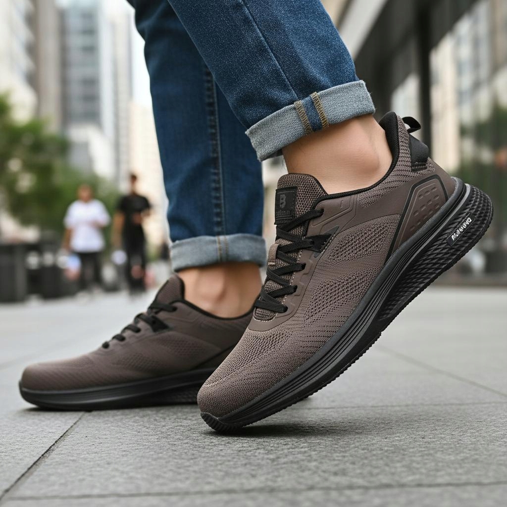 Pánské lehké síťované tenisky Vložka S Pamětí SoftFoam McBraun 9895