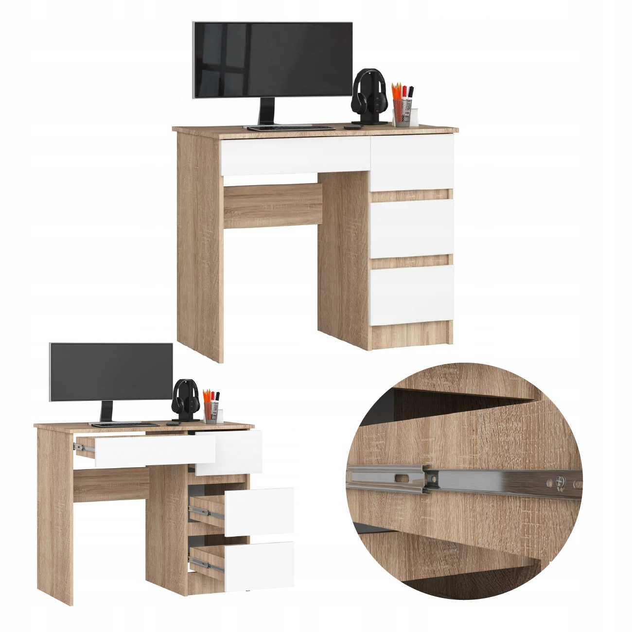 Стол для детской комнаты sonoma белый 90 см