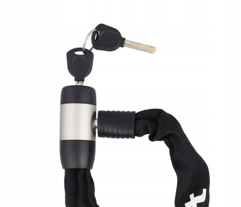 BLOKADA ŁAŃCUCH ZAPIĘCIE KŁÓDKA NA ROWER SKUTER Długość 120 cm