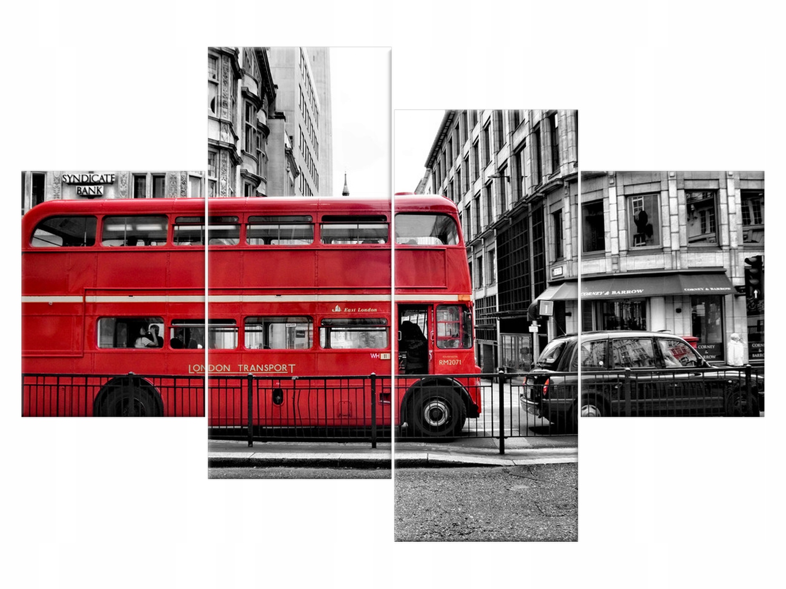 

Obraz Czerwony piętrus 120x80 Motoryzacja 1524A_4E