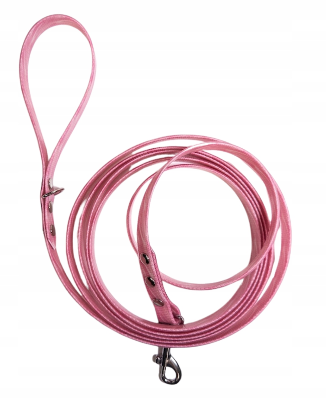 Levně odolné vodítko pro výcvik psů 5 m stříbrné kování růžové