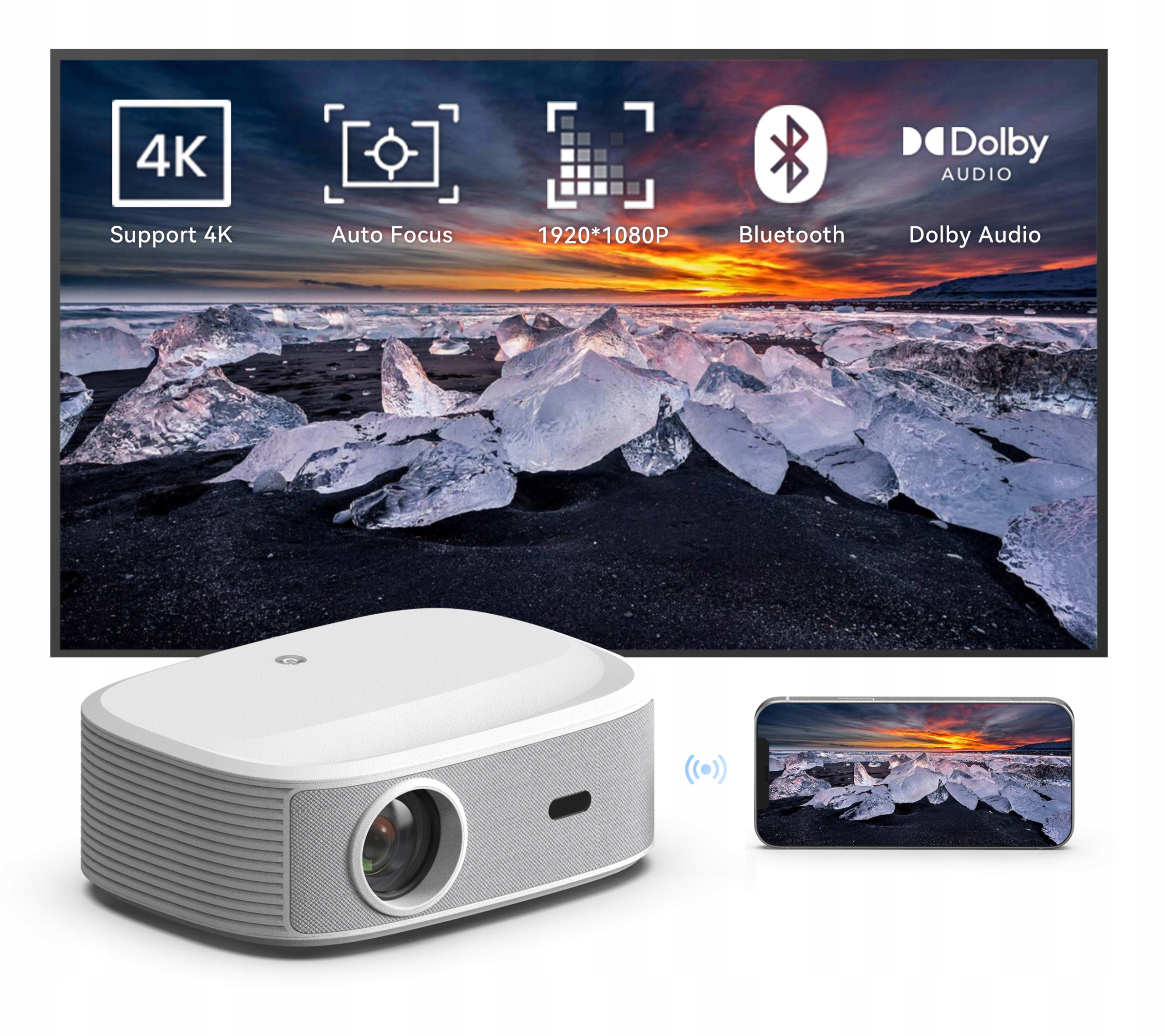 Maxxo projektor LED800 bílý