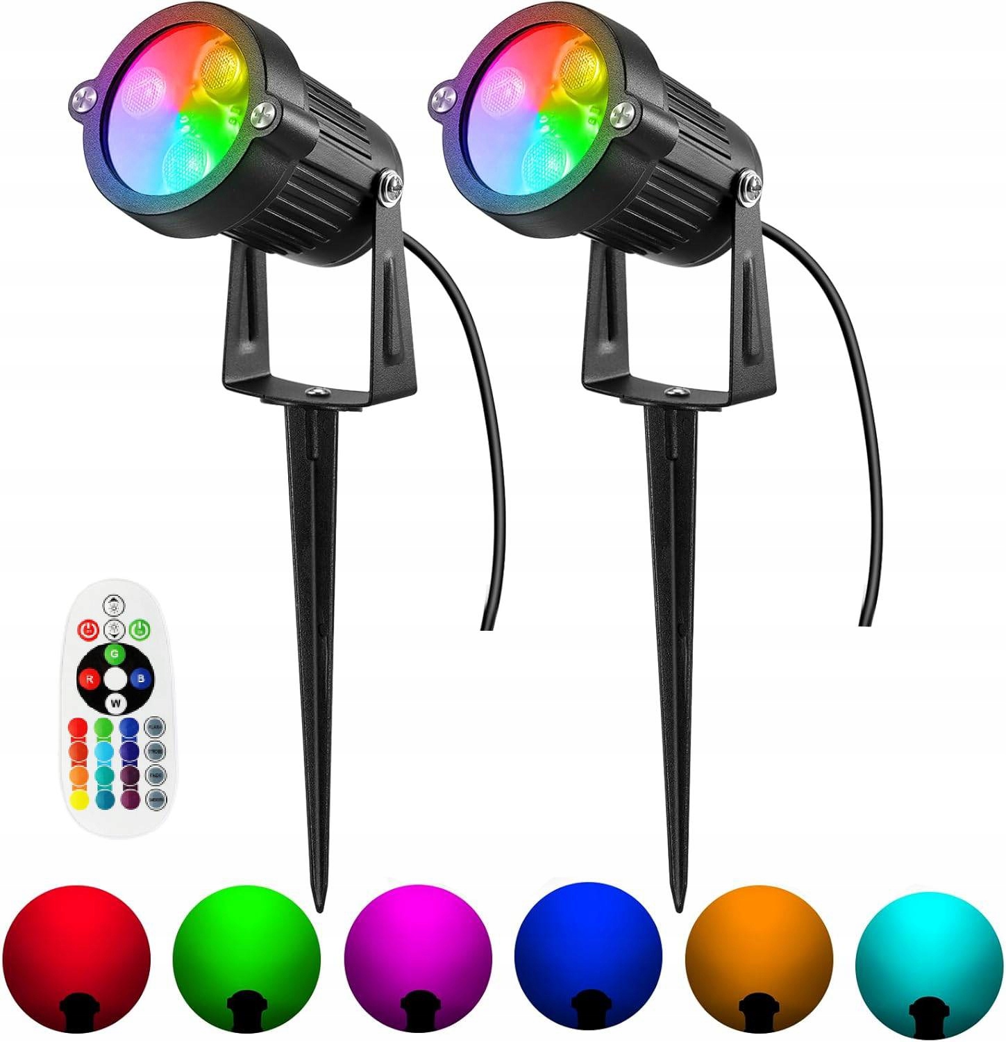 Zahradní Reflektor Pro Osvětlení Stromů, Zemní Zapichovací Lampa, Černá, 2X