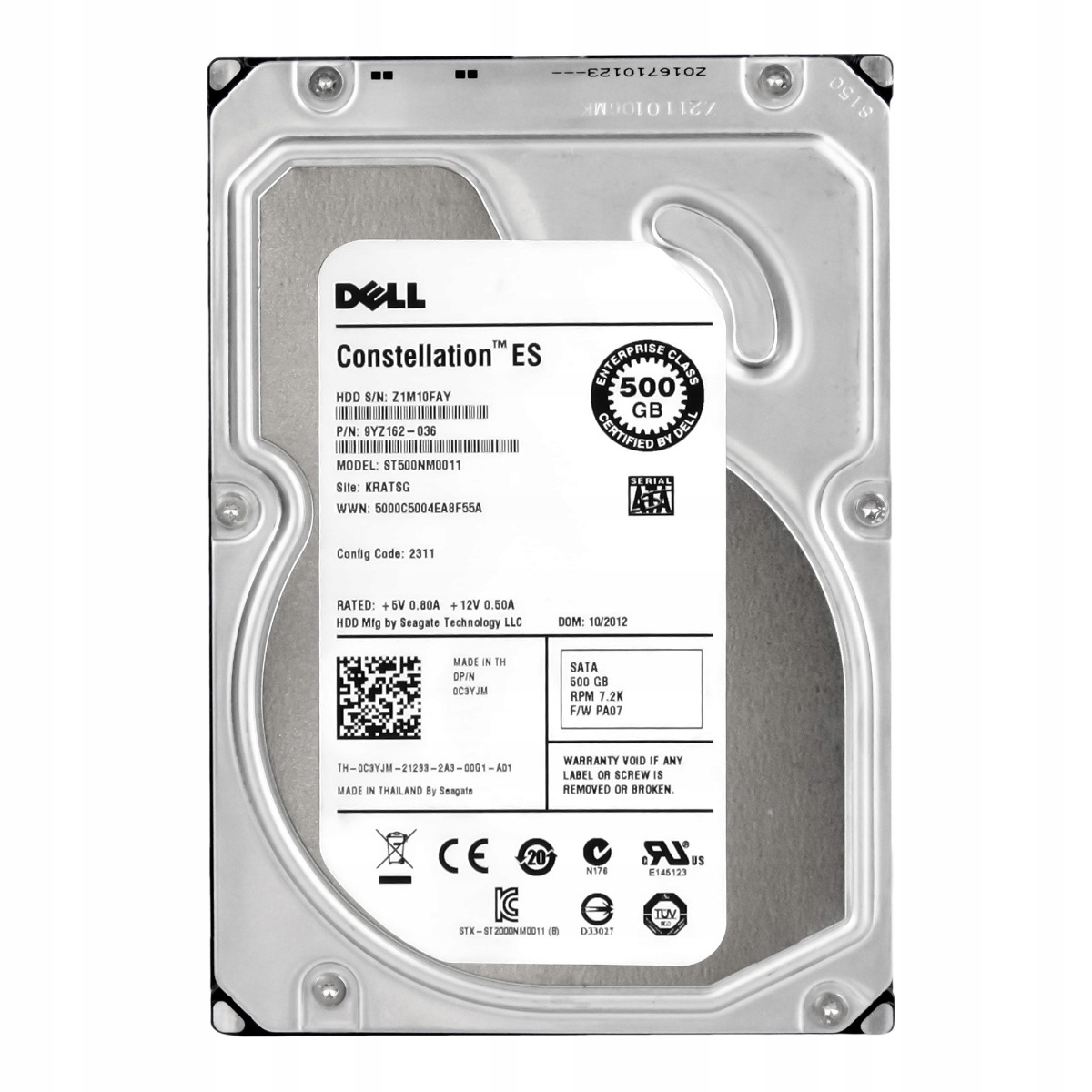 Dell 0C3YJM 500GB 7.2K 64MB Sata III 3.5'' ST500NM0011