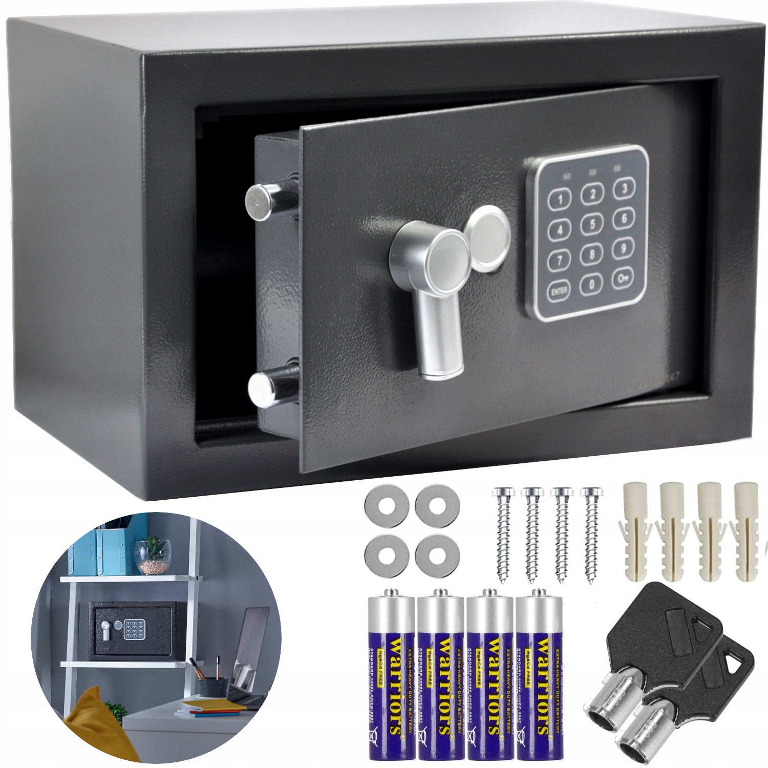 

Sejf Elektroniczny Domowy Meblowy Na Kod Klucze