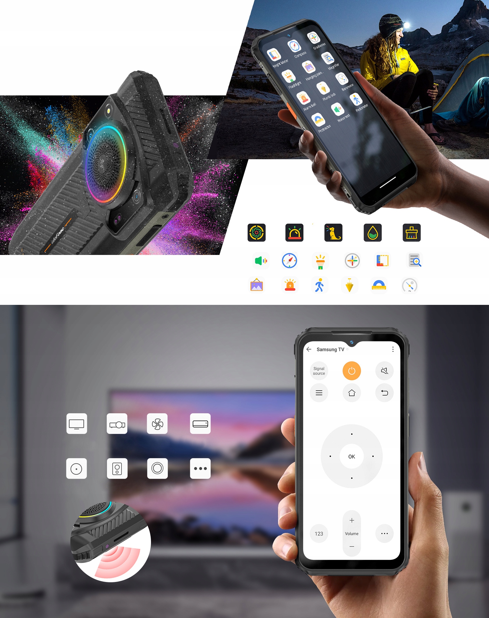 ULEFONE ARMOR 21 PANCERNY SMARTFON 8/256GB 4G 9600mAh ENDOSKOP EC02 ETUI Pamięć RAM 8 GB