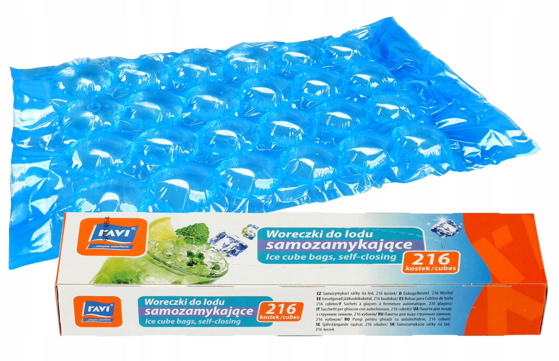 

216 Kostek Woreczki Do Lodu Samozamykające