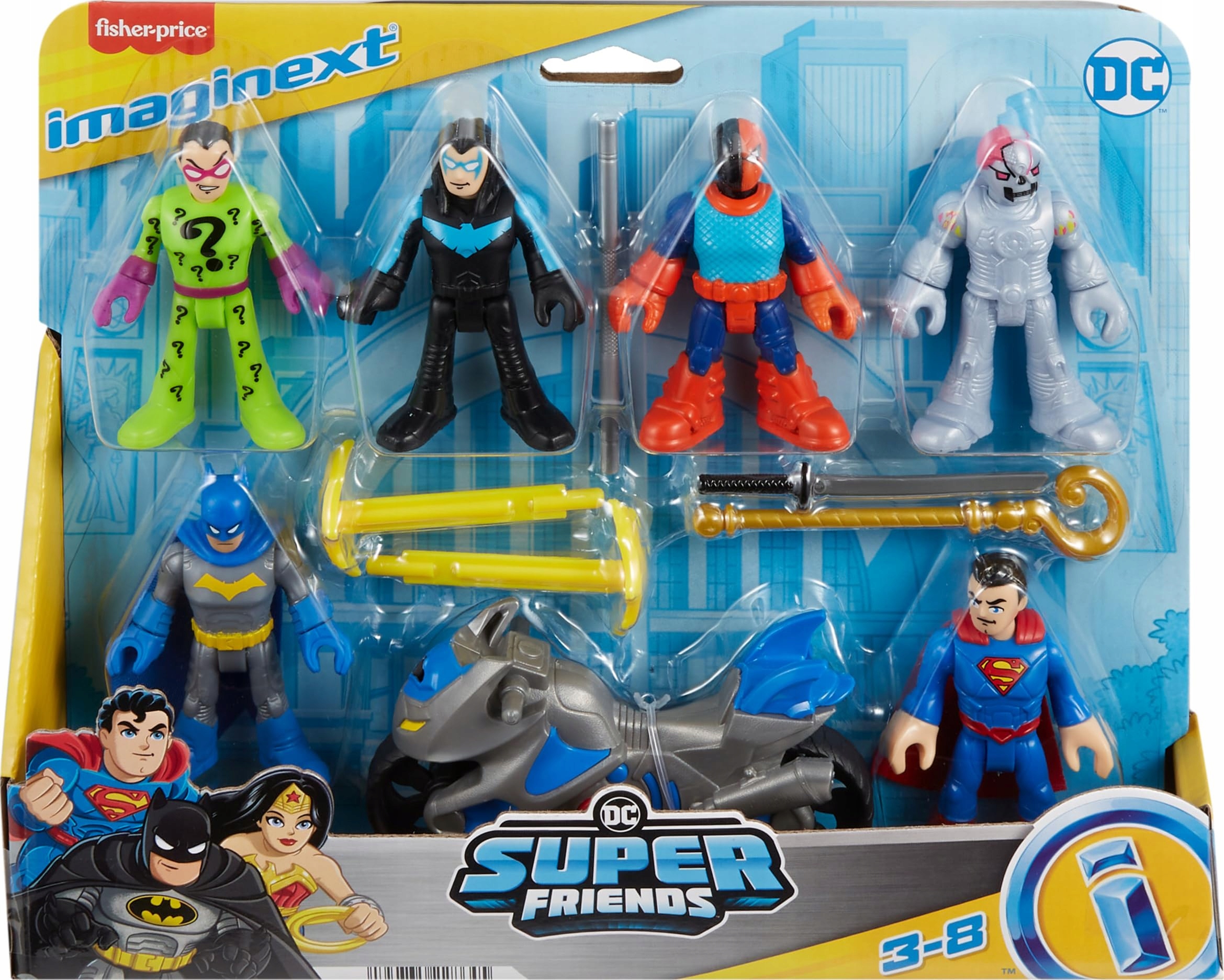 Imaginext DC Friends Figurky 6-balení Sada 12 hracích prvků