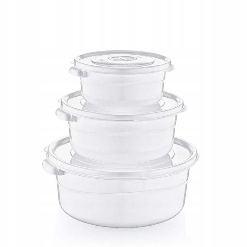 

Pojemnik Do Mikrofali Mikrofalówki Zestaw 3 Sztuk