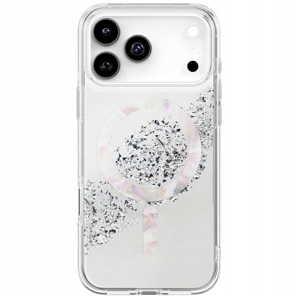 Etui Uniq Coehl Crystelle do iPhone 17 Pro Max Magnetic Charging srebrny