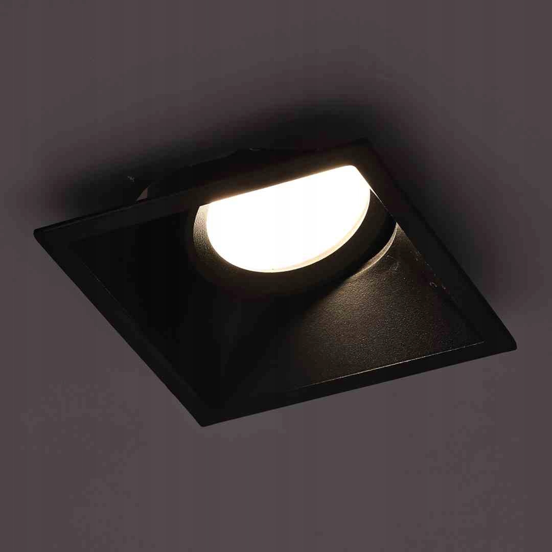 Oczko Sufitowe Podtynkowe Kwadratowe Ruchome 1xGU10 IP20 Czarny Marka Eko-Light