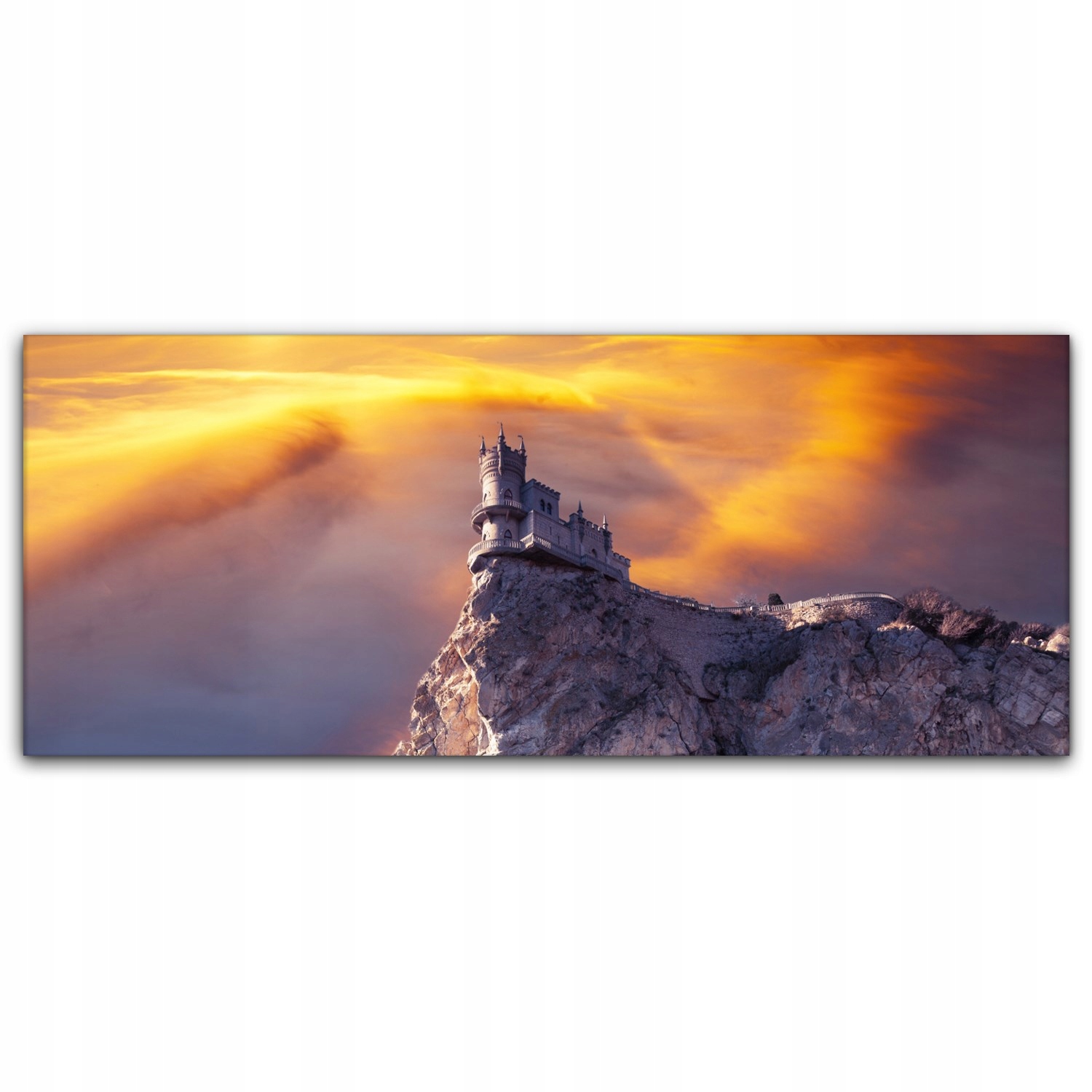 

Canvas na ramie na ścianę 125x50 Zamek Skały Klif