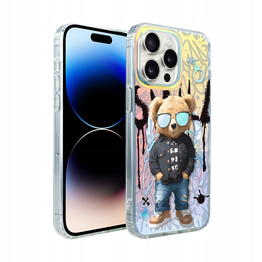 Pouzdro pro iPhone 14 Pro Ibizu s MagSafe, měnící barvu, umělecký medvídek