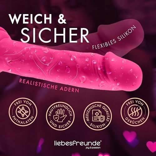 LIEBESFREUNDE Realistyczny Dildo 20 cm Silikonowy Z Przyssawką Dla Kobiet — miniatura 2