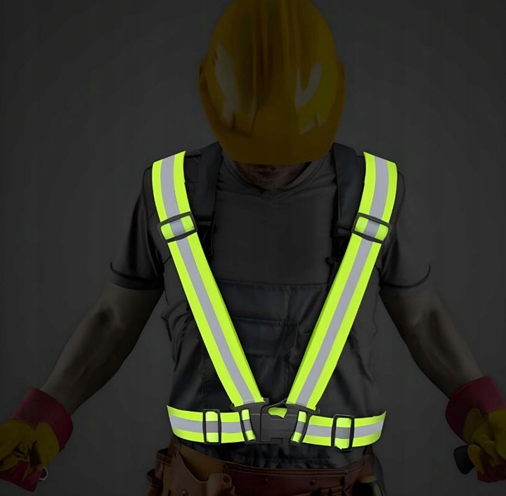 SZELKI ODBLASKOWE PASY KAMIZELKA UNIWERSALNA BHP Rozmiar uniwersalny
