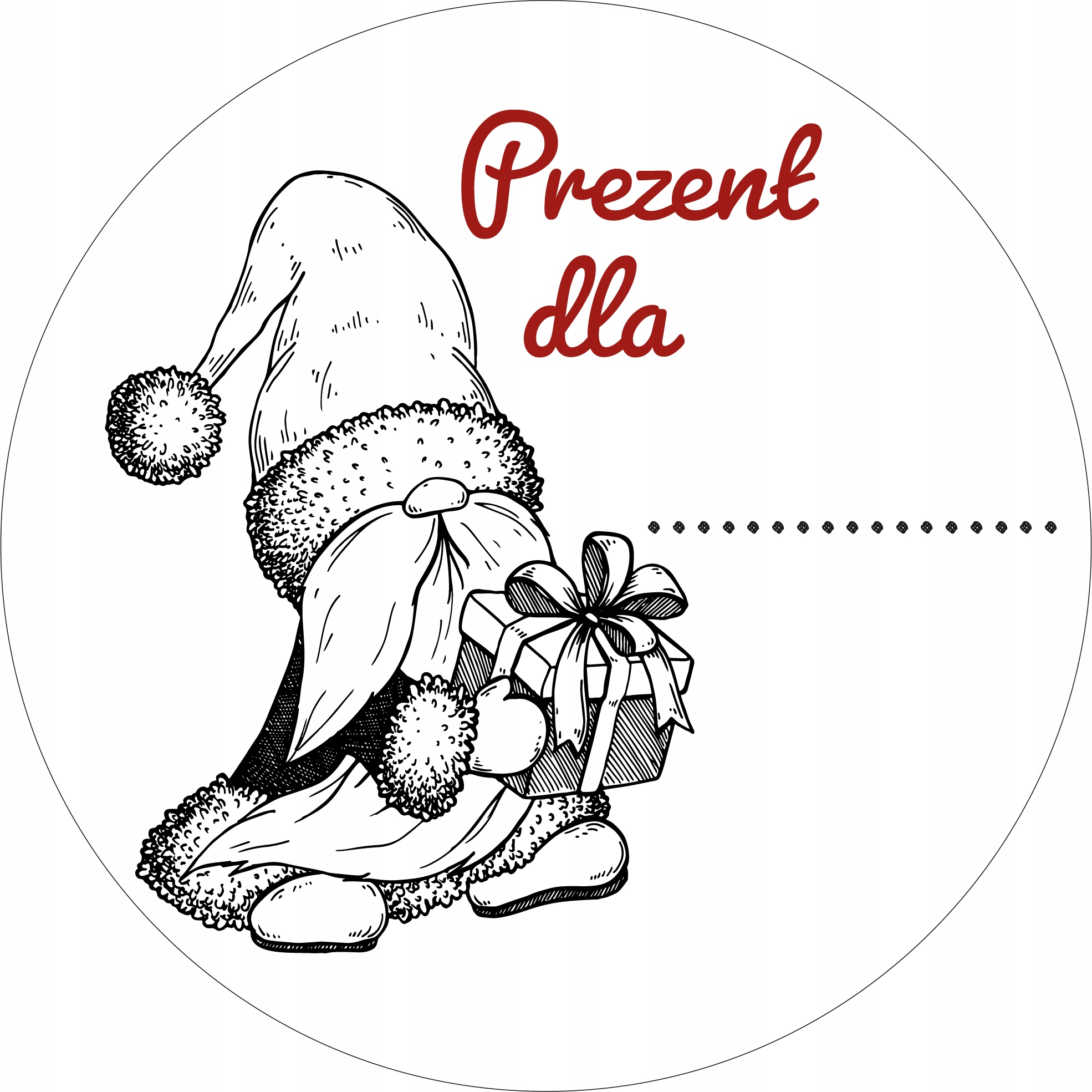 

ozdoby świąteczne naklejki na prezenty 10 szt 5cm