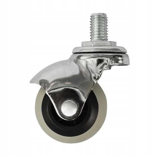 KOŁO MEBLOWE SKRĘTNE 50mm GUMOWE MOCOWANIE TRZPIEŃ