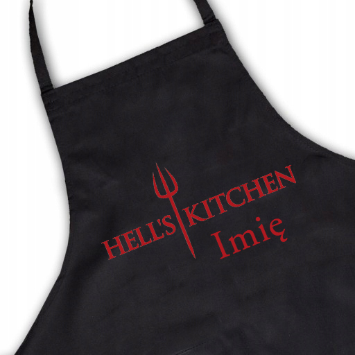 

Fartuch Czarny Twoje Imię Hell's kitchen Wzór 02