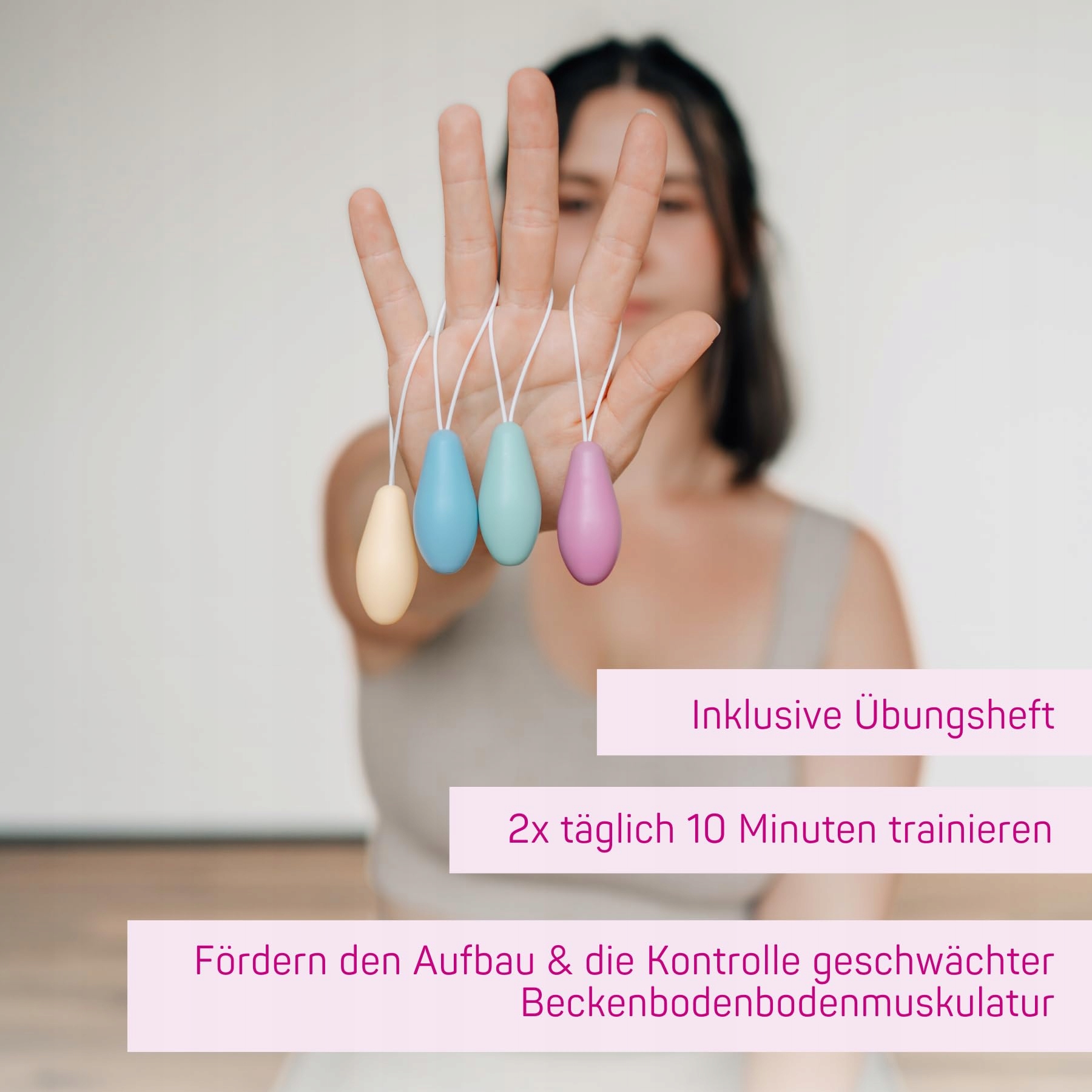ELANEE Zestaw 4 Stożków Ćwiczeń Mięśni Dna Miednicy — miniatura 3