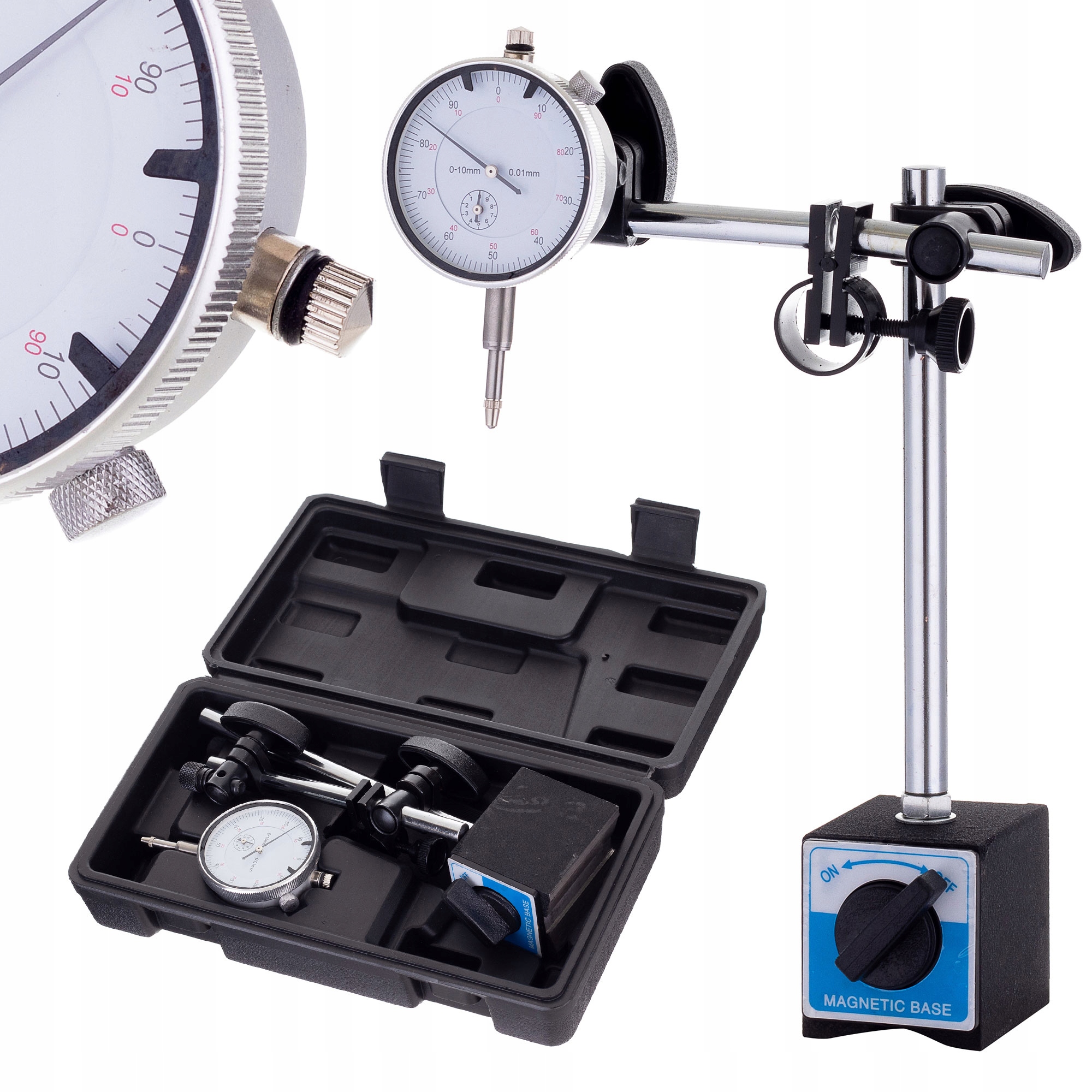 

Czujnik zegarowy 0,01mm Statyw magnetyczny