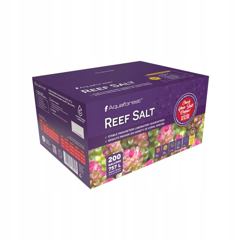 Levně Aquaforest Sůl Reef Salt 25kg Box Akvarijní Sůl pro Mořské Akvárium Nová Verze