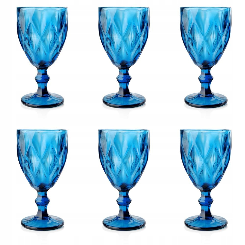

Komplet 6 kieliszków do wina niebieski 250ml Elise