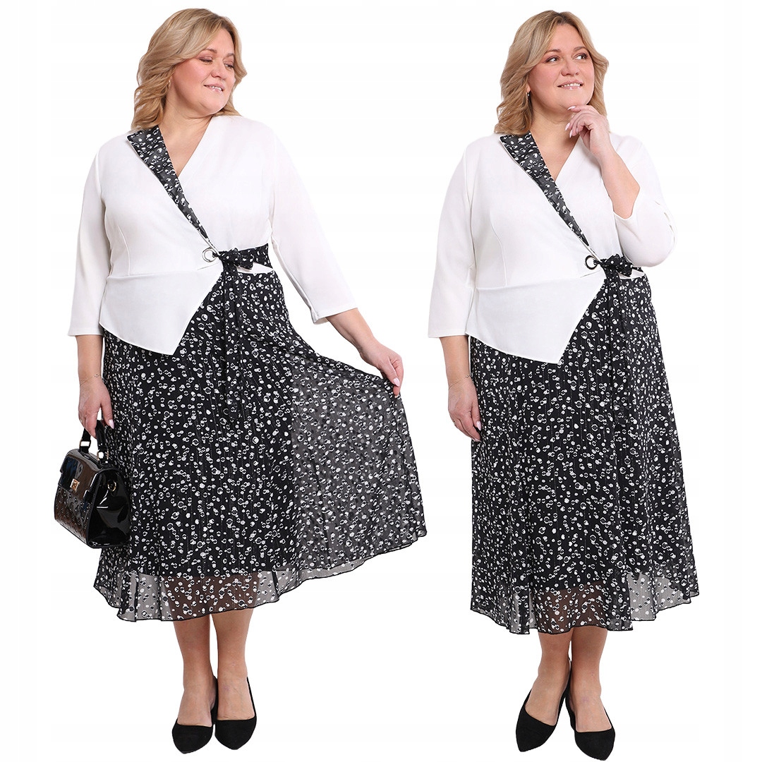 Šaty a’la sako s bílými skvrnami 46