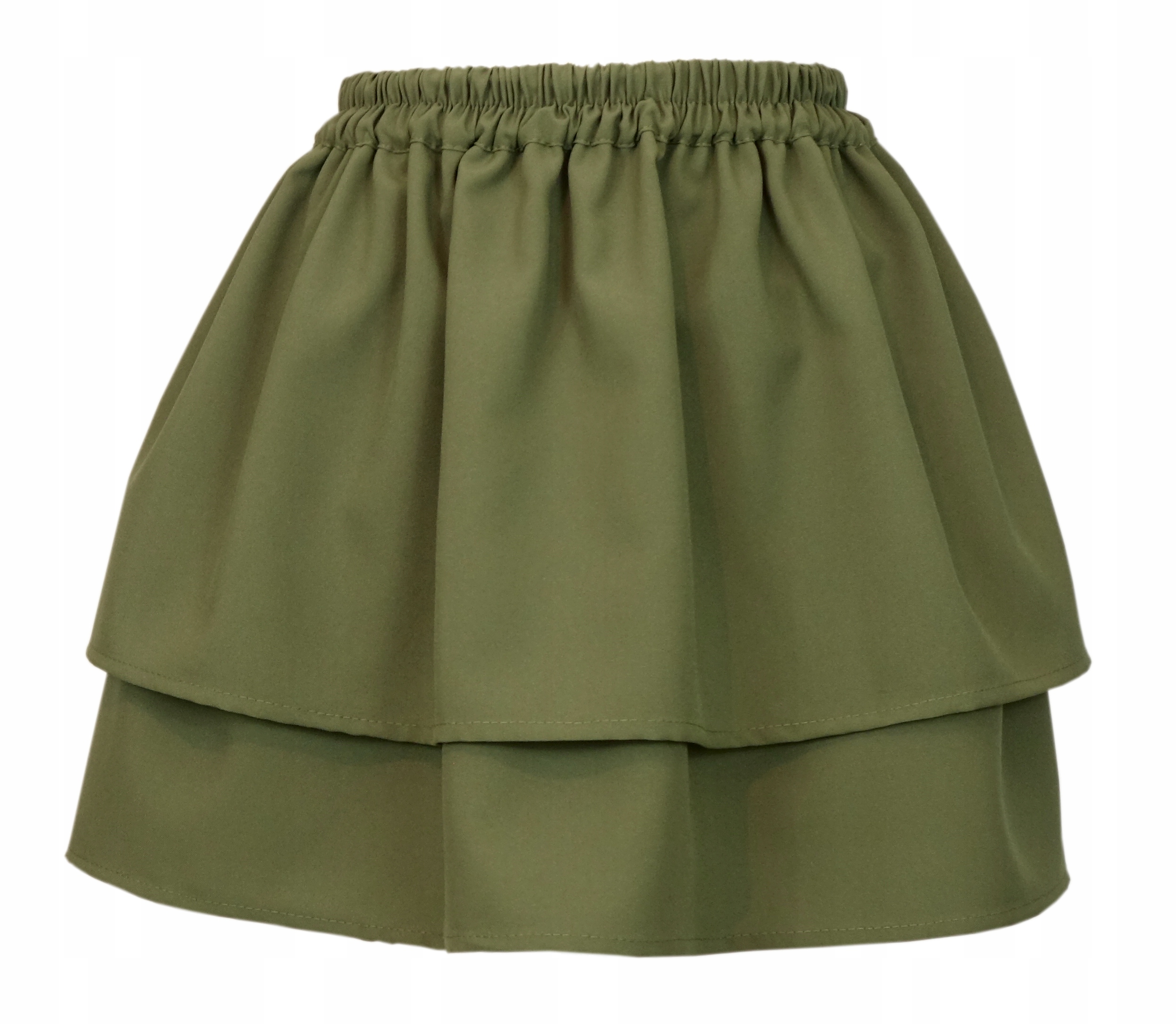POLSKA KHAKI SPÓDNICZKA SPÓDNICA WARSTWY FALBANY