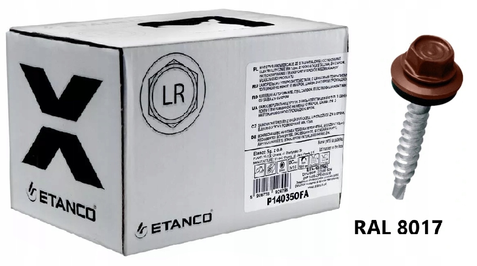 

Wkręty Farmery Etanco brązowe 8017-4,8x20mm 250szt