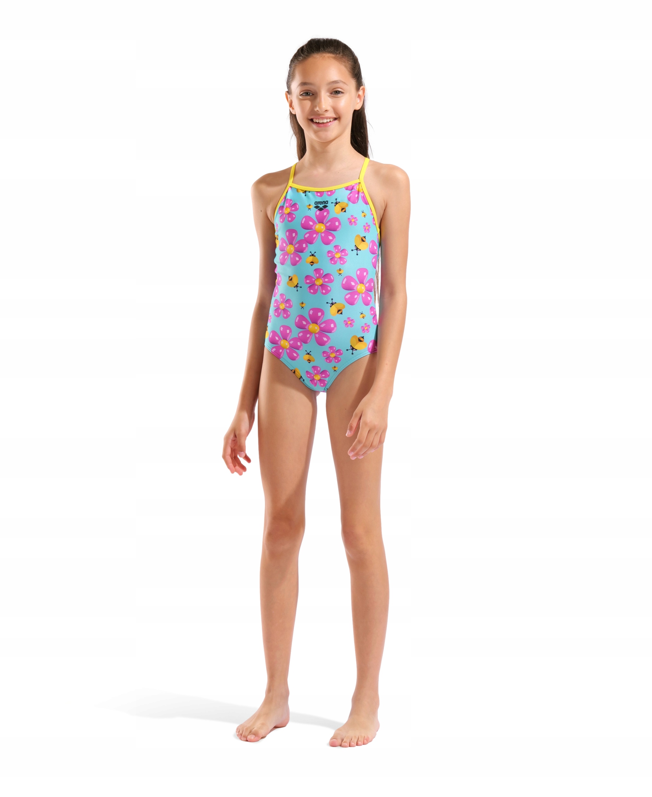 Strój kąpielowy dziewczęcy Arena Spring Swimsuit Lightdrop Back 164