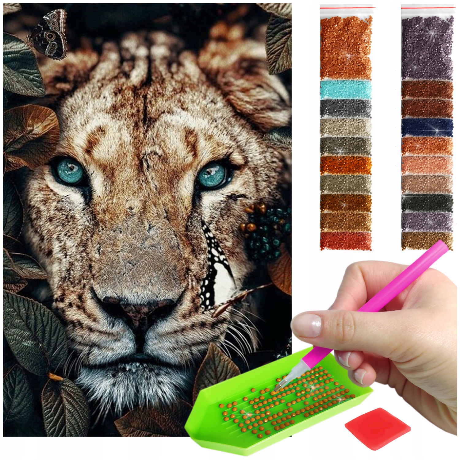 Haft Diamentový Velký 60x40cm Diamond Painting Mozaika Diamentové Příslušenství