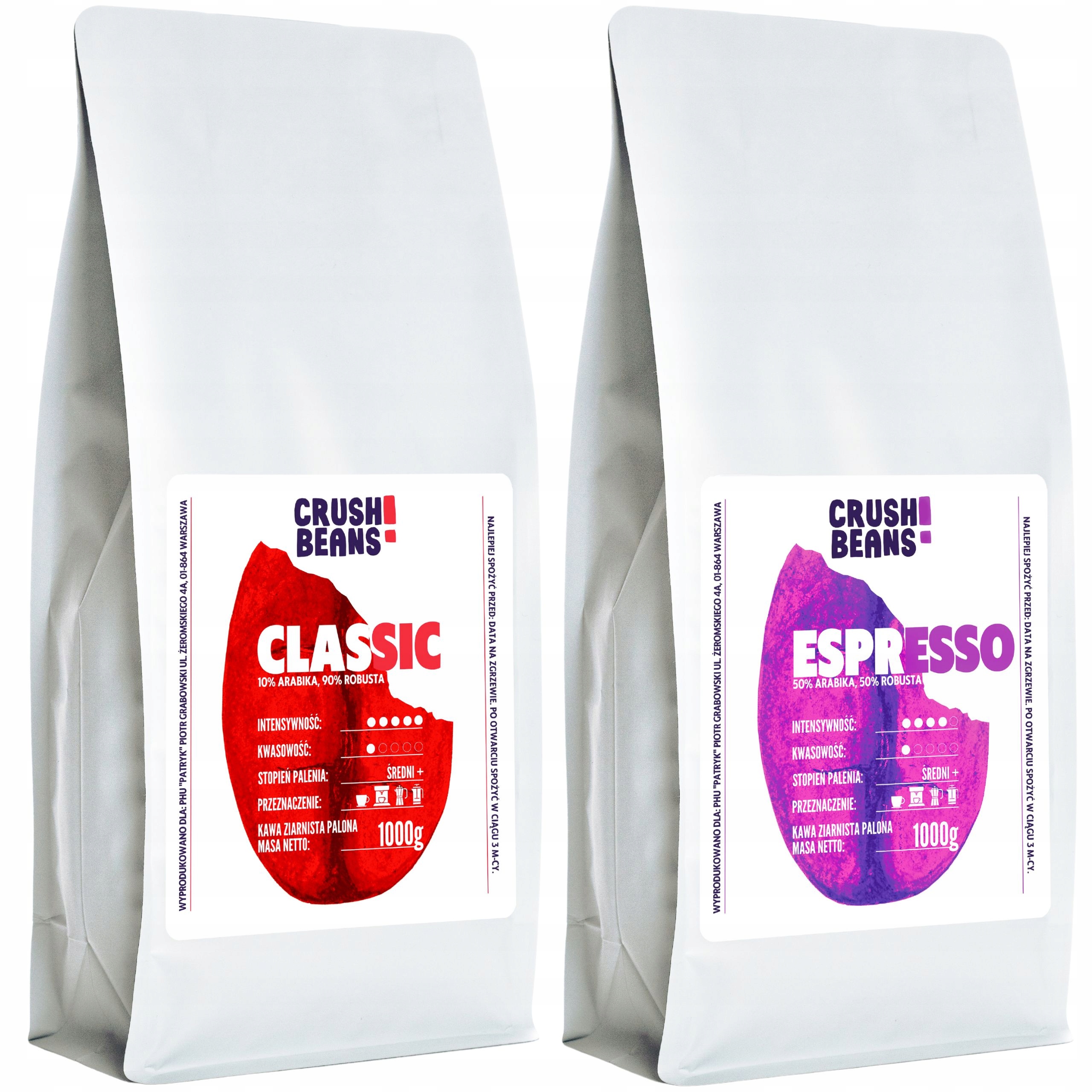 Levně Mletá káva 2kg Classic+espresso Crush Beans