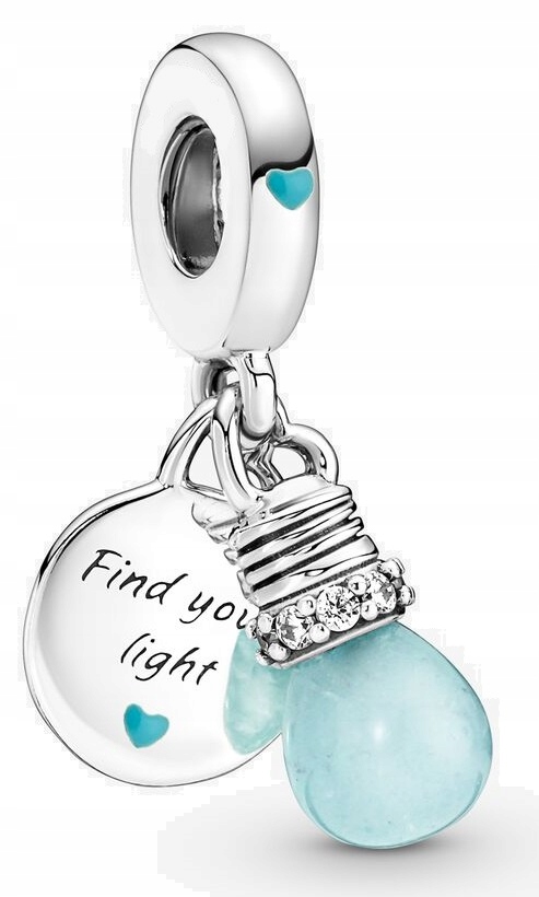 

Charms Zawieszka Świecąca w ciemności żarówka S925