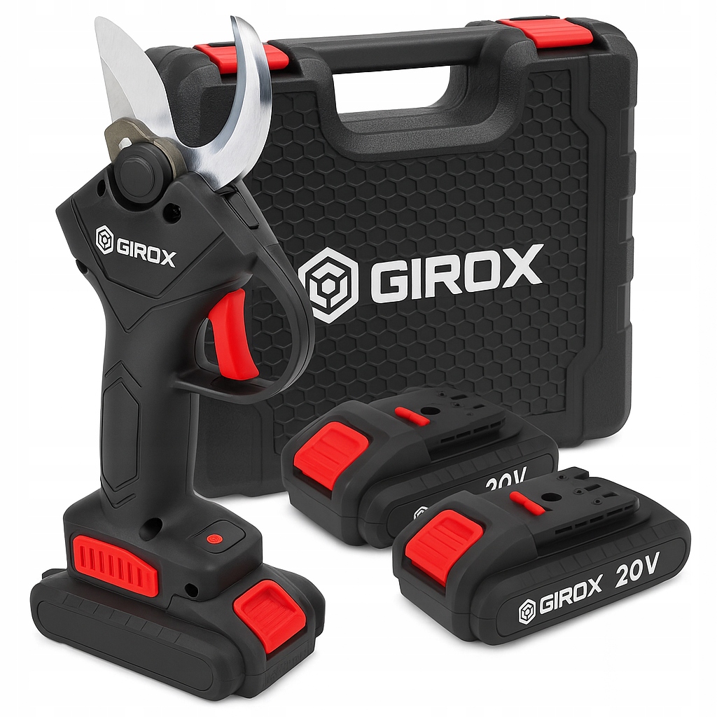 Nożyce Sekator Akumulatorowy Elektryczny 21V Dwie Baterie Walizka Komplet