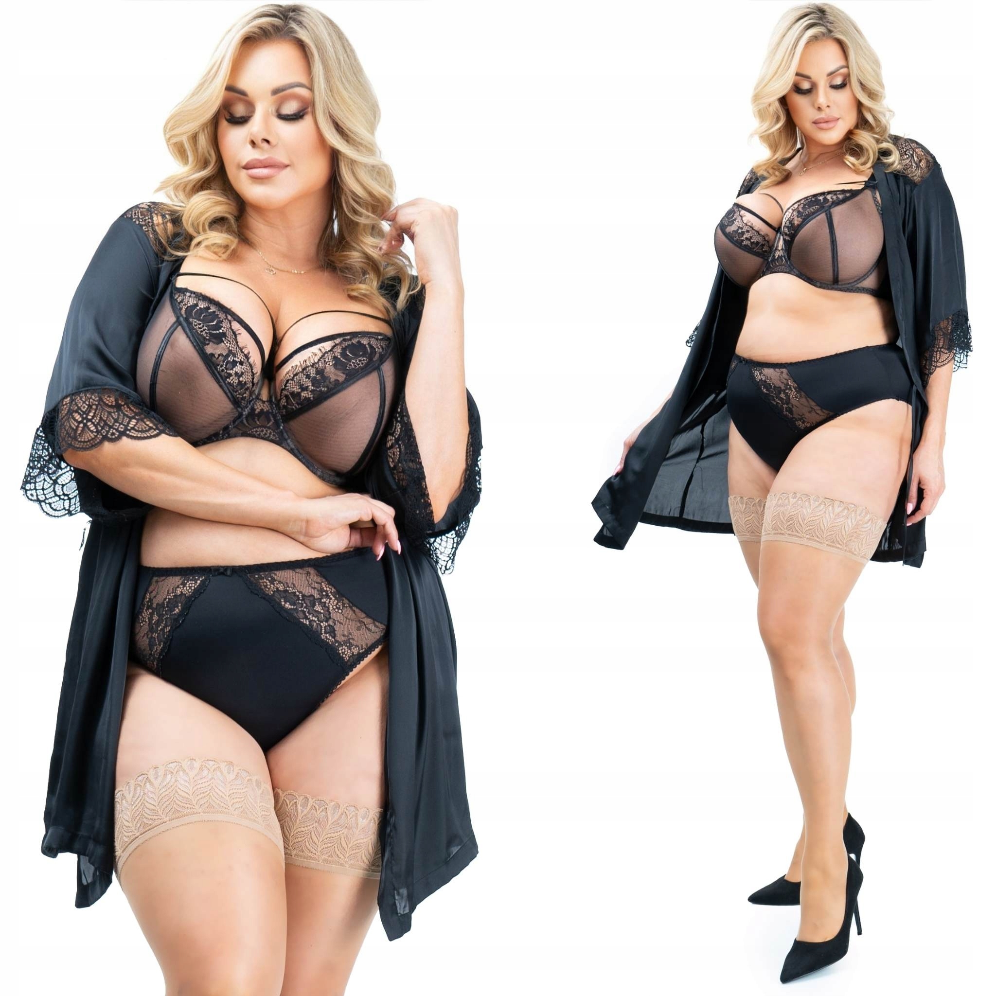 

Pończochy samonośne Plus Size 20 den z lycrą