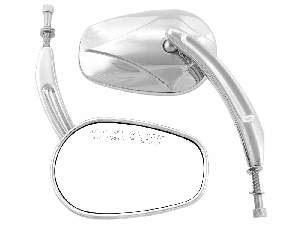 LU-276 - ЗЕРКАЛА ЗАДНЕГО ВИДА ХРОМ МЕТАЛЛ HARLEY DAVIDSON HD H-D