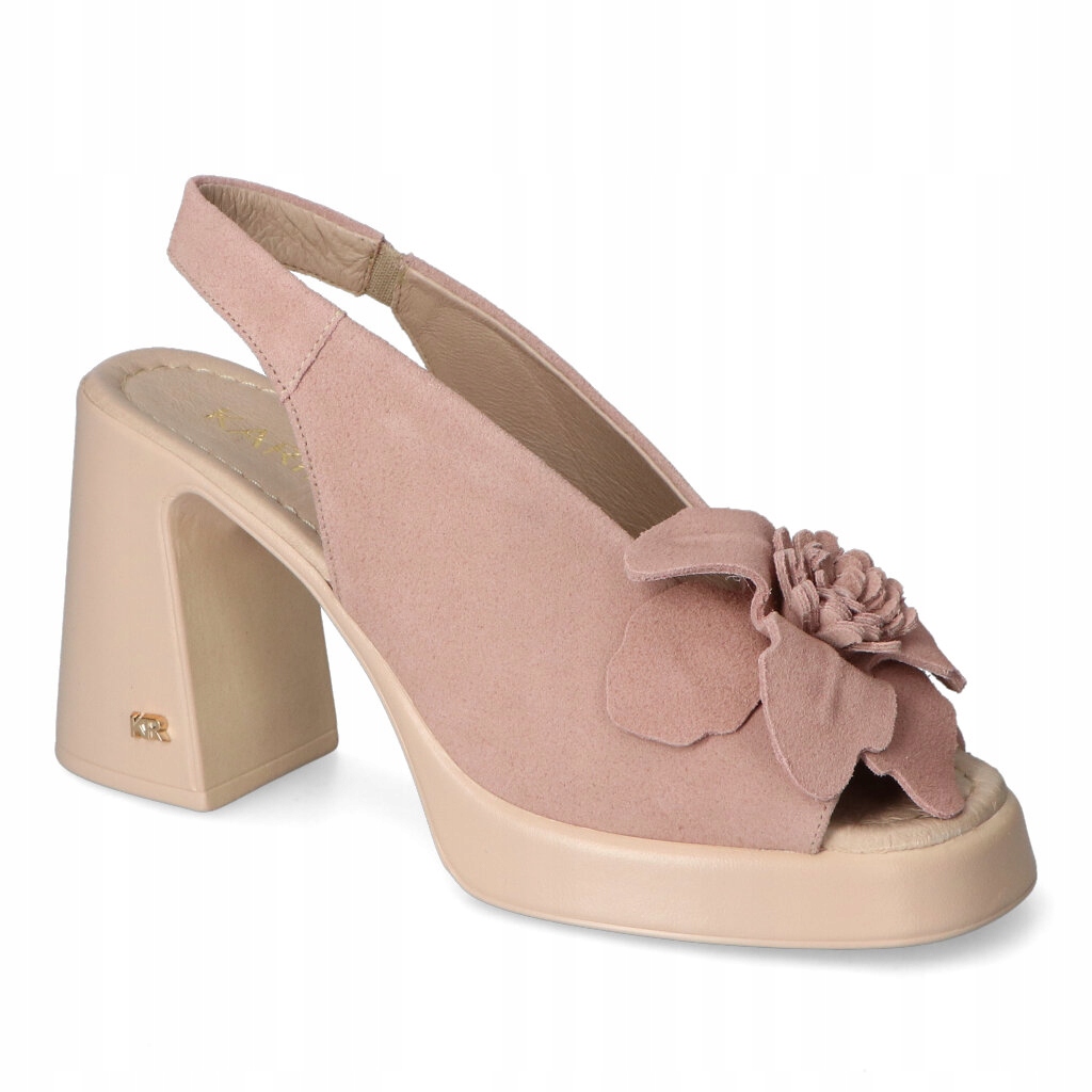 Sandály Karino 5742/071-P Pudr růžový velur 38